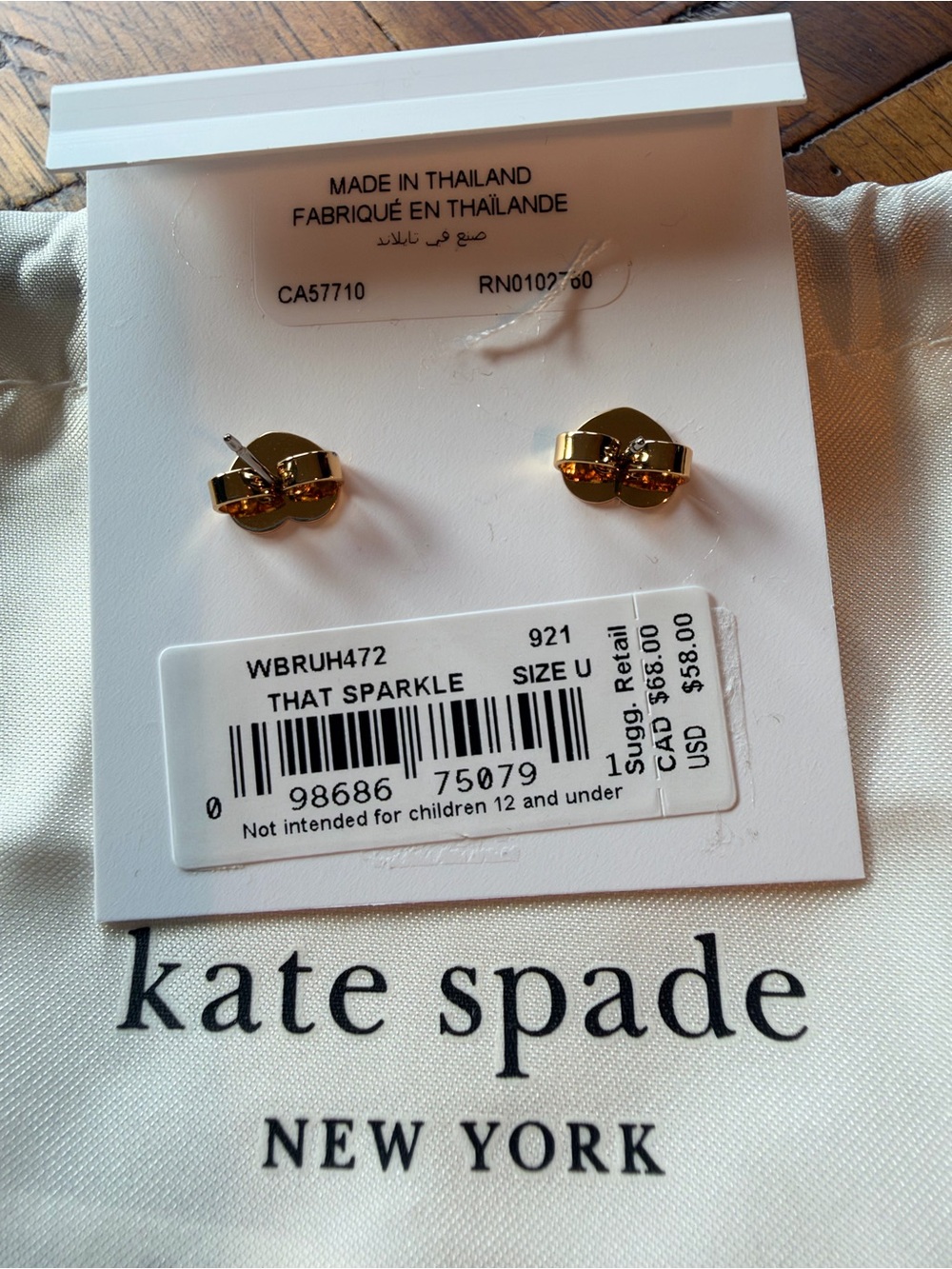 kate spade Crystal Stud Earrings - Picture 4 of 5